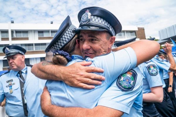 QPS Graduation - hugging