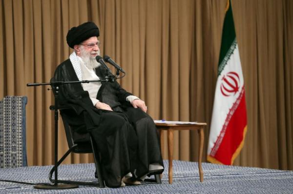 Iran's Supreme Leader Ayatollah Ali Khamenei speaks during a meeting in Tehran, Iran, September 25, 2024. Office of the Iranian Supreme Leader/WANA (West Asia News Agency)/Handout via REUTERS ATTENTION EDITORS - THIS PICTURE WAS PROVIDED BY A THIRD PARTY. WATERMARK FROM SOURCE.