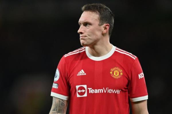 Manchester United's English defender Phil Jones looks on during the English Premier League football match between Manchester United and Wolverhampton Wanderers 