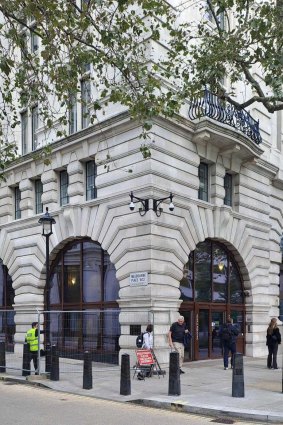 The polling place: Australia House, corner Melbourne Place and The Strand, London.